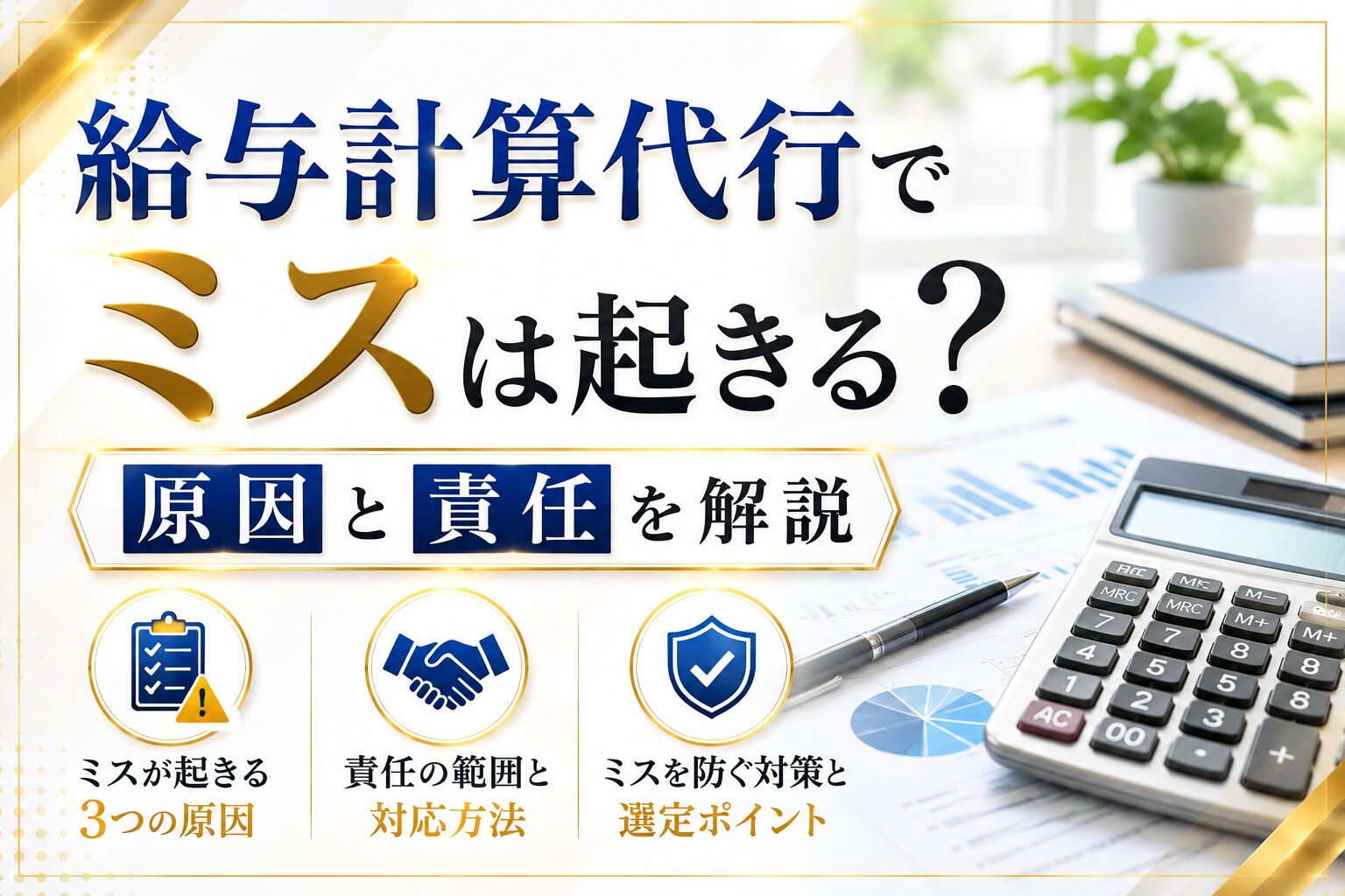投稿についてもっと詳しく 給与計算代行でミスは起きる？原因と責任を解説